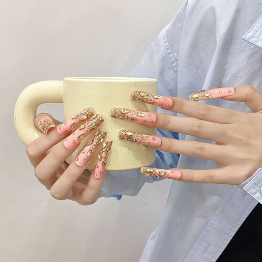 Purely hand-made European and American ins style nail art
